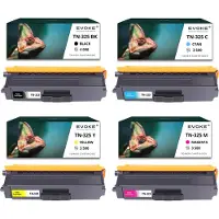 Evoke 4x Toner für Brother TN325BK-325B TN325BK CMYK = Schwarz + Blau + Rot + Gelb | Ersatz für HL-4140CN HL-4150CDN HL-4570CDW MFC-9970CDW