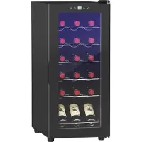 HOMCOM Weinkühlschrank Kompressor für 18 Flaschen, 50L Getränkekühlschrank