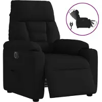 Syfax Relaxsessel Elektrisch Schwarz Stoff