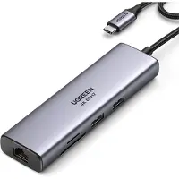 UGREEN USB-C to 2*USB3.0+HDMI+RJ 45+SD&TF+PD port Hub