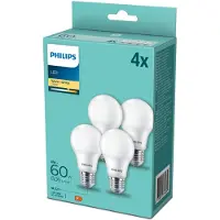 Philips E27 LED-Lampe A60 8W 2.700K matt 4er Pack