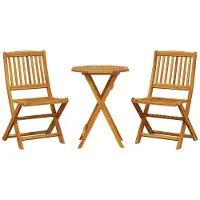 Syfax 3-tlg. Bistro-Set Klappbar Massivholz Akazie