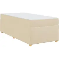 Syfax Bettrahmen mit Matratze Creme 80 x 200 cm Stoff