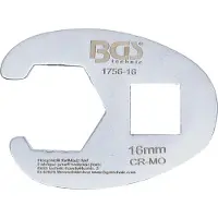 Bgs 1756-16 Hahnenfuß-Schlüssel 10 (3/8), 16 mm