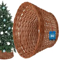 KOTARBAU Weihnachtsbaum Rock aus Weide Ø 40 cm, Naturfarbe Christbaumständer aus Rattan Natur, Weihnachtsbaumkorb, Weihnachtsbaumständer Hülle