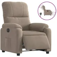 Syfax Relaxsessel Elektrisch Taupe Mikrofasergewebe
