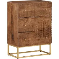 Syfax Kommode 55x30x76 cm Massivholz Mango und Eisen