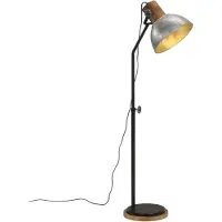 Syfax Stehleuchte 25 W Vintage Silbern 30x30x100-150 cm E27