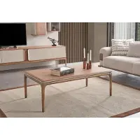 AEA Designer Couchtisch Tisch moderner Couchtisch Holz Wohnzimmer Beige