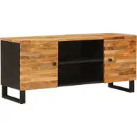 Syfax TV-Schränk mit Speicher Braun 105 x 33 x 46 cm Massivholz Mango