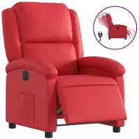 Syfax Relaxsessel Elektrisch Rot Kunstleder