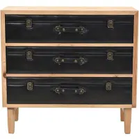 Syfax Schubladenkommode Massivholz Tanne 80x36x75 cm