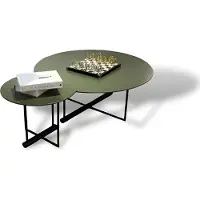 AEA Wohnzimmertisch Set Couchtisch Holz Moderne Tische Luxus Möbel 2tlg Grün