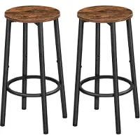 Sonstiges HOOBRO Barhocker 2er-Set Vintage-Braun/Schwarz Industrial Küchenstuhl