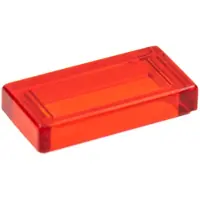 LEGO 1x2 Fliesen 3069 - 50 Stück Trans - Rot