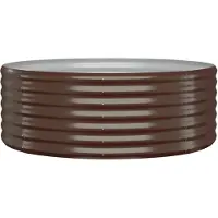 Syfax Hochbeet Verzinkter Stahl 100x100x36 cm Braun