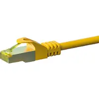 Dsit RJ45 Netzwerkkabel S/FTP (PiMF), mit CAT 7 Rohkabel, Gelb, 10m