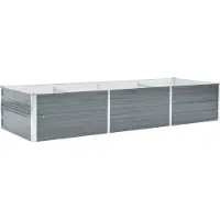 Syfax Garten-Hochbeet Verzinkter Stahl 240x80x45 cm Grau