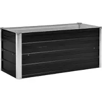 Syfax Garten-Hochbeet Anthrazit 100 x 40 x 45 cm Verzinkter Stahl