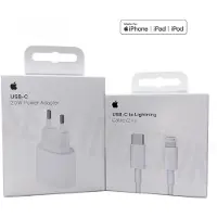 Apple Original 20W USB-C Power Adapter & 2M USB-C zu Lightning Ladekabel Ladegerät iPhone 14 13 12 11 X Pro Max