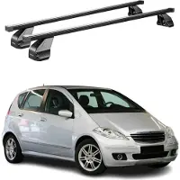 Menabo Stahl Gepäckträger Dachträger für Mercedes A Klasse W169 2004-12 Schwarz