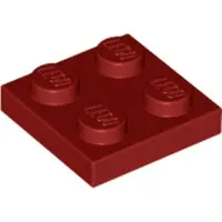 LEGO 50 Stück Teil Nr. 3022 in Dunkelrot (Dark Red)