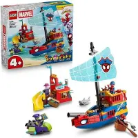 LEGO Marvel Spidey und seineSuper-Freunde Piratenboot, Bauset für Kinder ab 4 Jahren, Superhelden Spielset
