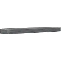 Syfax Hochbeet Verzinkter Stahl 600x140x36 cm Grau