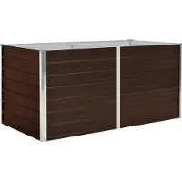 Syfax Hochbeet Braun 160 x 80 x 77 cm Verzinkter Stahl