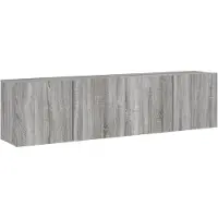 Syfax TV-Wandschränke 2 Stk. Grau Sonoma 80x30x41 cm