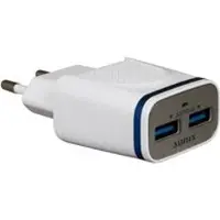 Sunix 2.1A Schnell Ladegerät Netzteil Dual Port 2x USB Reiseladegerät + 1.2M Micro-USB Ladekabel Datenkabel Kabel weiß