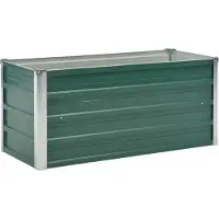 Syfax Garten-Hochbeet Verzinkter Stahl 100x40x45 cm Grün