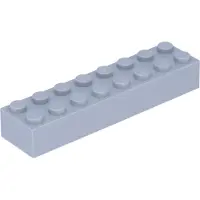 LEGO 2x8 Stein 3007 - 50 Stück Hellgrau