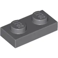 LEGO 100x 1x2 Platten 3023 - Plate Dunkles Blaugrau - Dark Bluish Gray