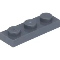 LEGO 1x3 Platte 3623 - 100 Stück Dunkelgrau