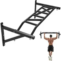 StarTech.com Multi-Grip Klimmzugstange Wandmontage - 200kg Belastbarkeit - Heim-Fitnessstudio Pull up Bar