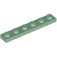 LEGO 1x6 Platte 3666 - 50 Stück Sandgrün