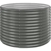 Syfax Hochbeet Verzinkter Stahl 100x100x68 cm Grau