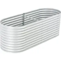 Syfax Garten-Hochbeet 240 x 80 x 81 cm Verzinkter Stahl Silbern