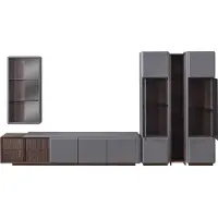 Xl Moebel Gmbh Exklusive Wohnzimmer Set Modern TV-Schrank 2x Vitrine Wandregal 4tlg.