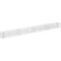 Syfax Gabionen-Hochbeet Verzinkter Stahl 360×30×30 cm