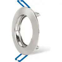 Braytron 10x Ultra Flach Einbaurahmen Rund Edelstahl gebürstet Einbaustrahler Ø76mm Deckeneinbaustrahler Einbauleuchte inkl. 10x 5W GU10 LED Leuchtmittel Neutralweiß Deckenstrahler
