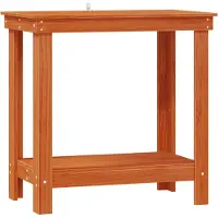 Syfax Werkbank Wachsbraun 80 x 50 x 80 cm Massives Kiefernholz