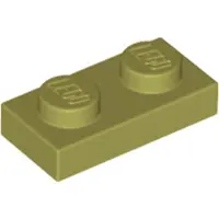 LEGO 100 Stück , Teil Nr. 3023 in Olivgrün (Olive Green)