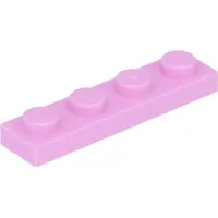 LEGO 1x4 Platte 3710 - 100 Stück Hellrosa