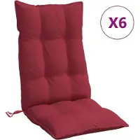 Syfax Hochlehner-Auflagen 6 Stk. Weinrot Oxford-Gewebe