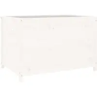Syfax Hochbeet Weiß 119,5x82,5x78 cm Massivholz Kiefer