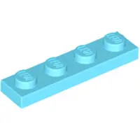 LEGO 1x4 Platte 3710 - 100 Stück Mittleres Azurblau