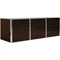 Syfax Garten-Hochbeet Braun 240 x 80 x 77 cm Verzinkter Stahl