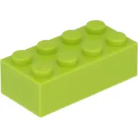 LEGO 2x4 Stein 3001 - 100 Stück Lime